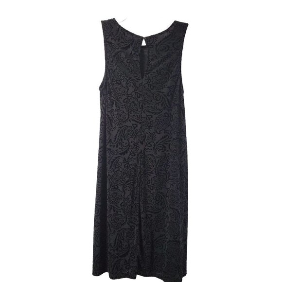 Simply Styled Women's Slip Lined Floral Print Black Dress - Size Medium - Picture 15 of 16